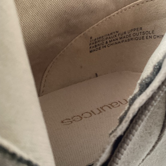 MAURICES: tan suede, feel faux fur topped wedge, bootie sneakers size 9 - Picture 7 of 8